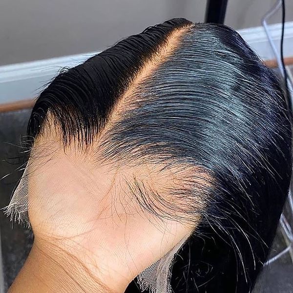 

lx brand 20 22 24 inch hd lace frontal closure 4x4 5x5 undetectable transparent straight lace closure virgin human hair pre pluckedfactory, Black