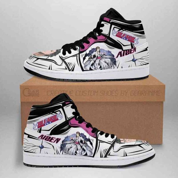 

aizen bleach anime sneakers fan gift idea, Black