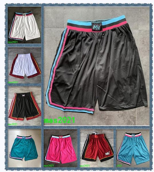 

2021 mens dwyane wade jimmy butler basketball shorts authentic stitched miamih 13 ado 14 herro real, Blue;black
