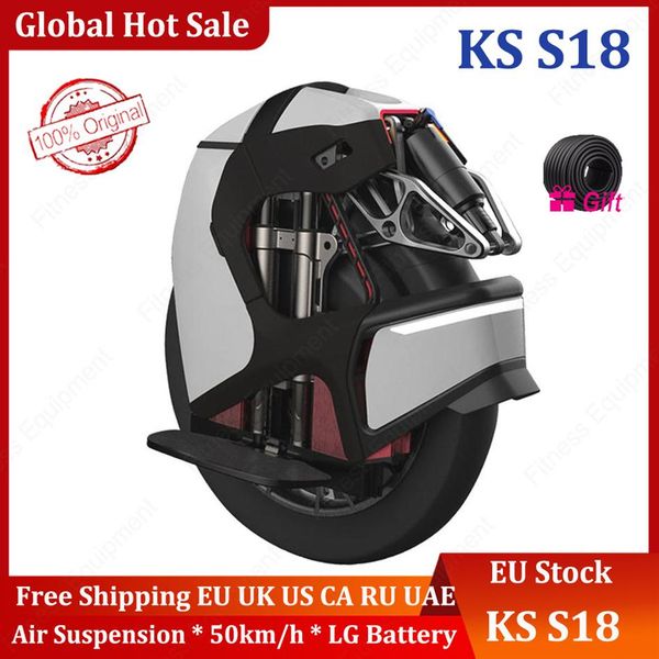 

original kingsong s18 shock absorbing unicycle frosted black white international version without speed limit electric wheel213s