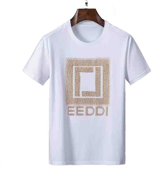 

2022 men's designer t-shirts men's women's t-shirts with letters with diamonds printed short sleeve summer shirts men's, White;black