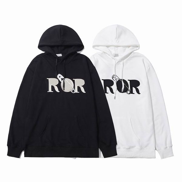 

hoody mens women designers hoodies fashion winter man long embroidery sleeve sweat sweaters clothes hooded pullover clothing sweatshirts, Black