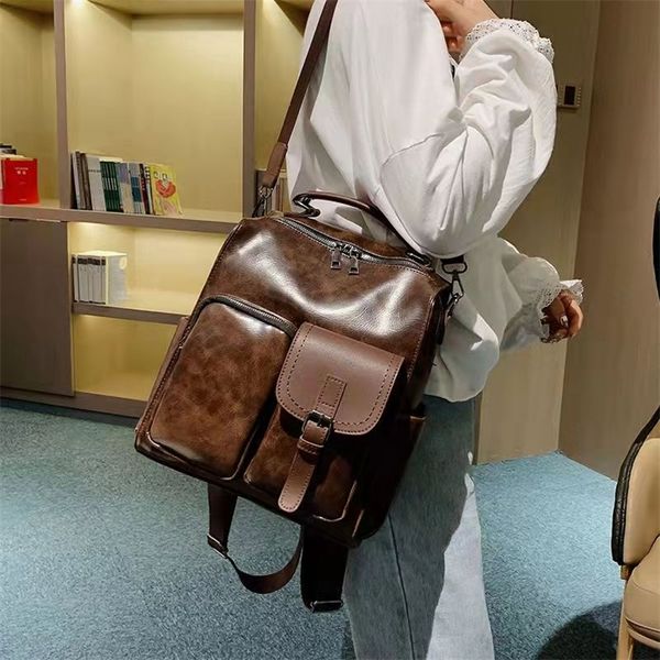 

backpack women korean fashion wild trend casual dyed beer large capacity ladies travel bag 220817