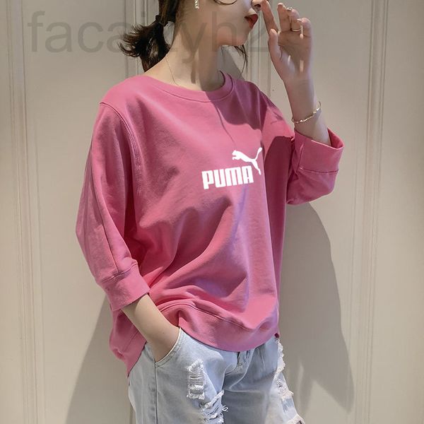 

women's t-shirt designer [cotton 1][women's clothing]summer 7-point medium sleeve women's t-shirt casual versatile bottomed s, White