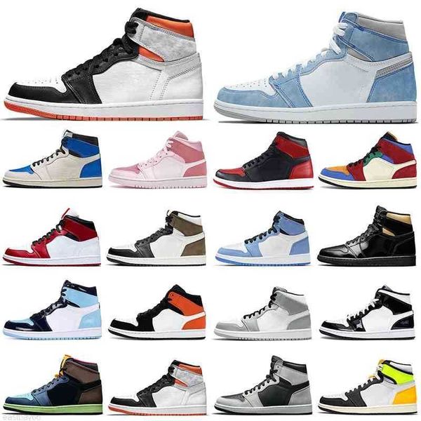 

1s men basketball shoes jumpman 1 hyper royal university blue electro orange shadow black gold women mens trainers sports sneakers size
