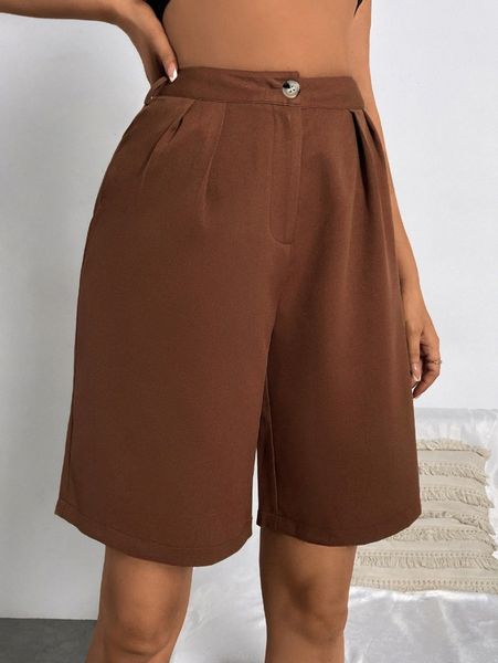 

sxy solid high waist bermuda shorts j6k6#, White;black