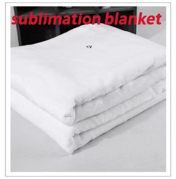 atacado!Nova sublimação em branco Blanket Transferência de calor Impressão de shawl flanela sofá dormitório com cobertores 120*150cm BBA13324