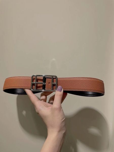 

high-end private customization belts men classic fashion business casual belts mens waistband womens metal buckle leather width 3.8cm wholes, Black;brown