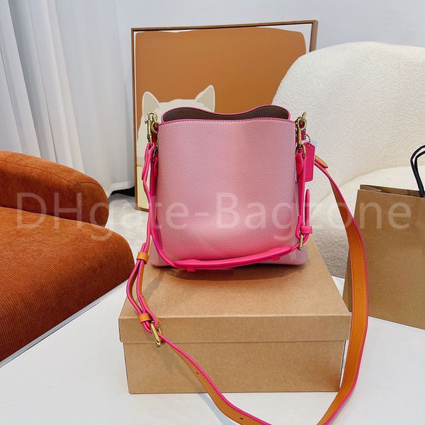 

bag 2022 designer bucket womens pink shoulder bag fashion messenger handbag large capacity classic simple