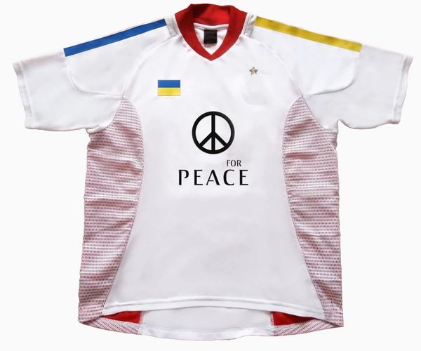 

2022 shevchenko milan special edition soccer jersey 2022 ac ukraine for peace retro classic vintage football shirt, Black;yellow