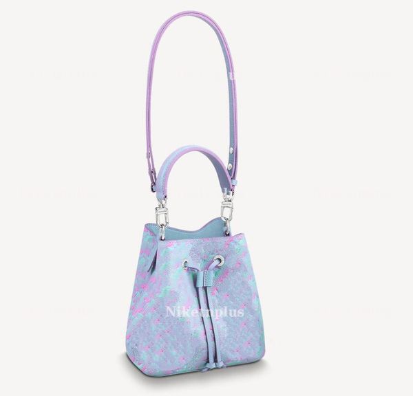 

summer stardust series neonoe drawstring bucket bag green blue womens designer handle bag shoulder bags