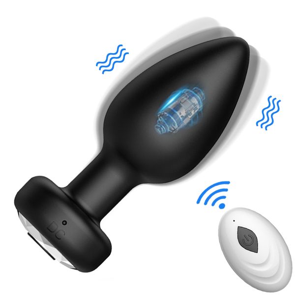 

bezprzewodowy wibrator analny dla kobiet mczyzn butt plug masaer prostaty pilot korek intymne towary zabawki erotyczne dorosy