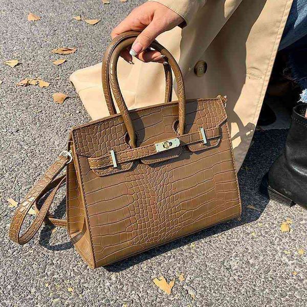

luxury trend handbags birkins 230613 bag 2022 stone pattern large capacity women's single shoulder messenger