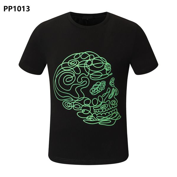 

2022 summer plain men's t-shirts cotton women clothes funny short sleeve o neck tees printing phillip t-shirts pp size :m--xl-xxl-xxxl, White;black