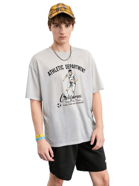 

men figure & letter graphic tee p4rm#, White;black