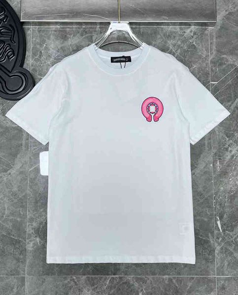 

luxury fashion mens t shirts ch brand men tees horseshoe cross designer tshirts summer loose women shirt classic man hip hop sweater sanskr, White;black