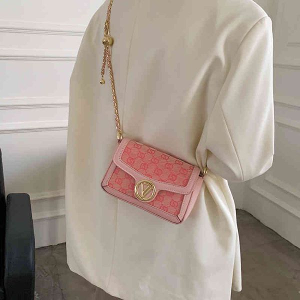 

2022 new versatile autumn winter chain bag design fashionable simple small square single shoulder messenger chain crossbody bags for women h