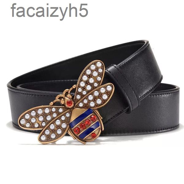 

belts designer belt[]little bee leather men's and women's smooth buckle bronze fashion versatileeiia, Black;brown