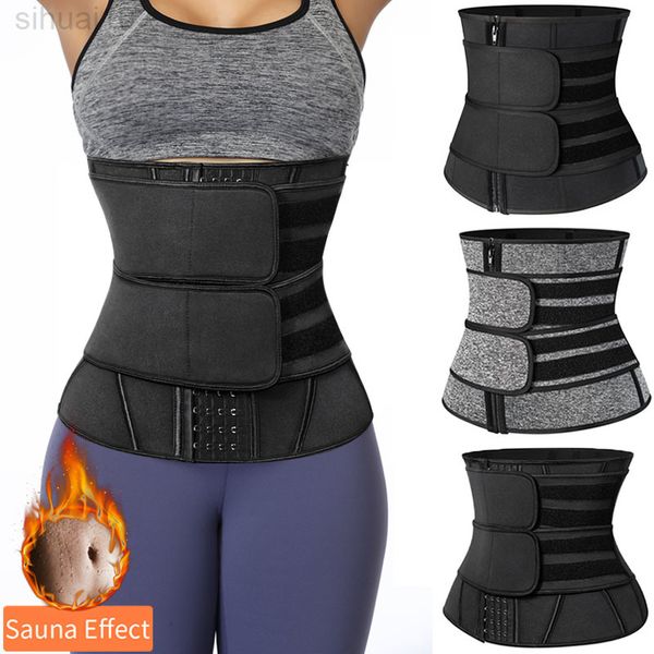 

waist trainer neoprene body shaper women slimming sheath belly reduce shaper tummy sweat shapewear workout trimmer belt corset l220802, Black;white