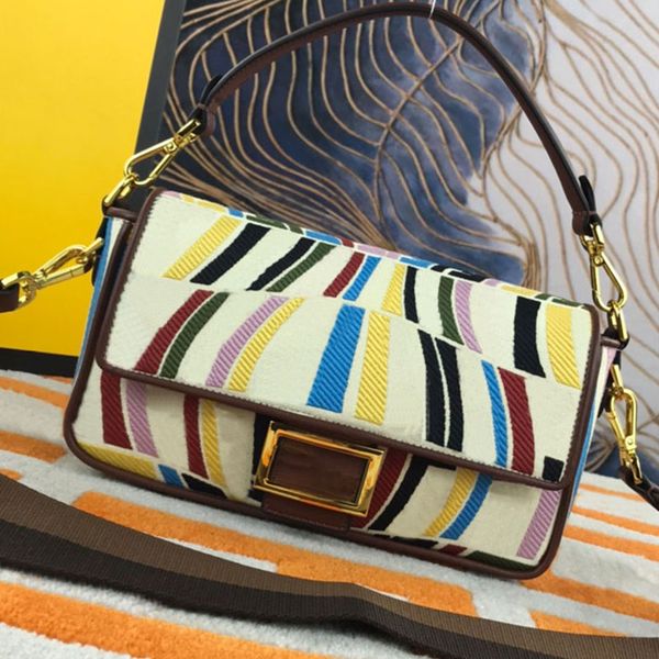 

canvas baguette handbag handle purse ribbons crossbody bags flap wallets clutch bag shoulder hand bag jacquard embroidery hasp pouchette rem