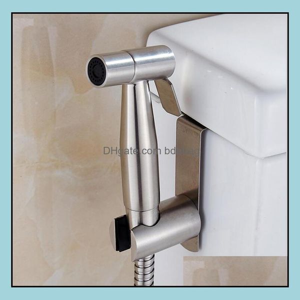 Pulverizador de bidê de banheiro de alta qualidade Hands Pulverador de bidê Doche Shattaf Spray Spray Spray Aço inoxidável Conjunto de acabamento de níquel escovado