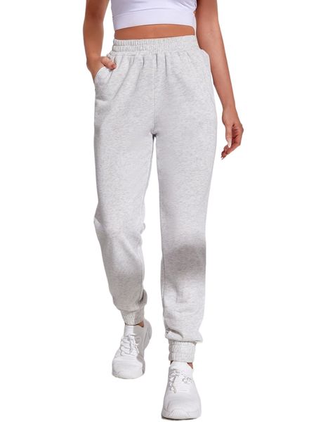 

solid slant pocket sports pants 31m2#, Gray