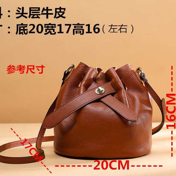 

special sale counter withdrawal cowhide new bag women's bucket bag