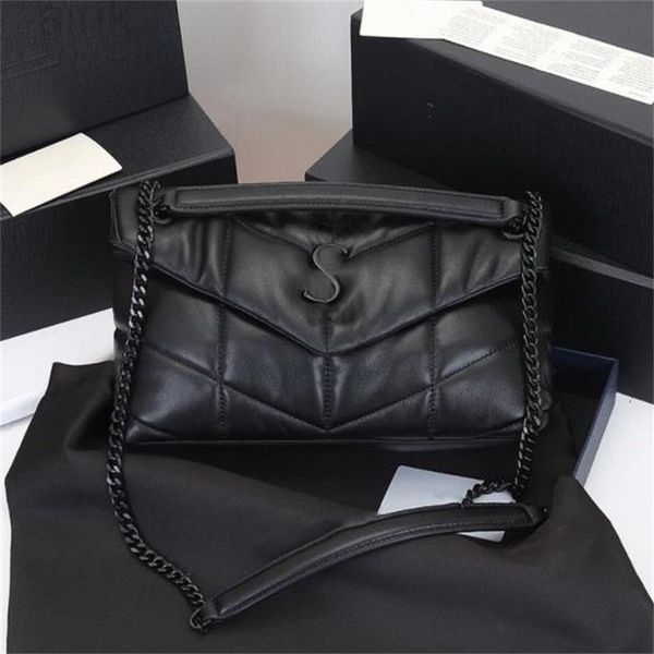 

soft sheepskin women loulou bag puffer genuine leather handbag shoulder crossbody bags classic envelope bag chain cross designer handbags de