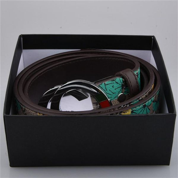 

2021 men and women's leather black belt brand women snake big gold buckle designer men's classic leisure pearl belts wit273k, Black;brown