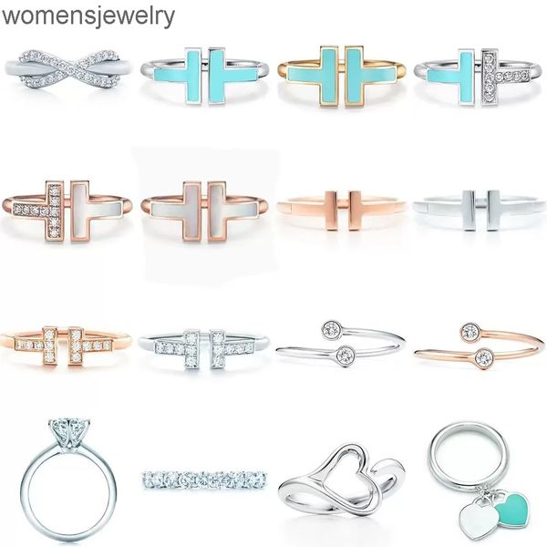 

the new double t-shaped brand designer midi rings opening 925 sterling silver band rings, 1.1with original fashion woman jewelry ring with, Slivery;golden