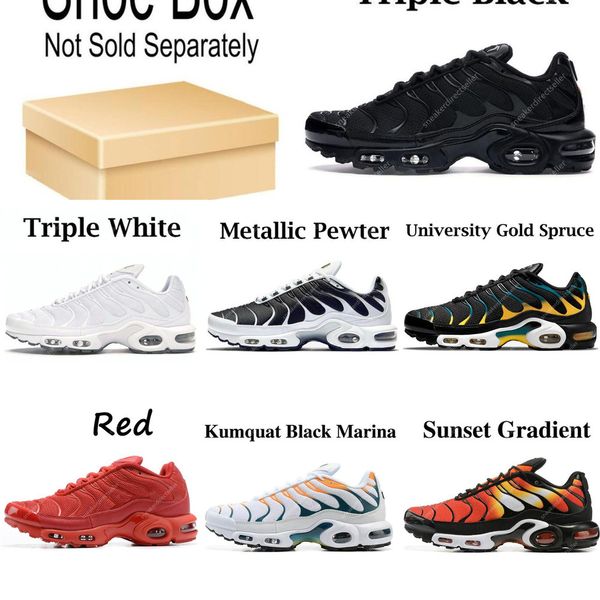 

2022 tn plus running shoes mens black white hyper jade royal sunset orange yellow university blue metallic teal women breathable sneakers