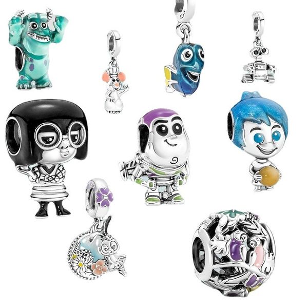 

fits pandora bracelets summer sea world ocean series european charms silver enamel charm bead loose beads for wholesale diy european sterlin, Black