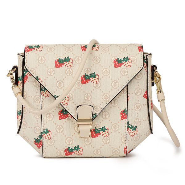 

designer bags grade brand new strawberry print hong kong niche square bag 21cm