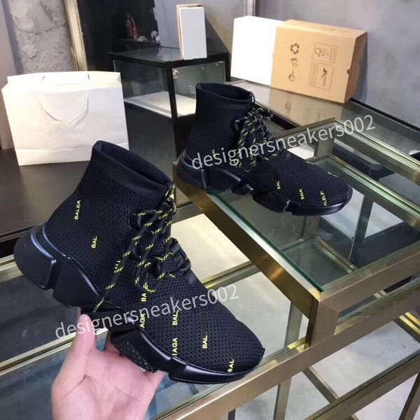 

designer boots platform paris socks shoes men women casual shoe speed trainer trainers boot fashion black red white men womens sneakers fz19