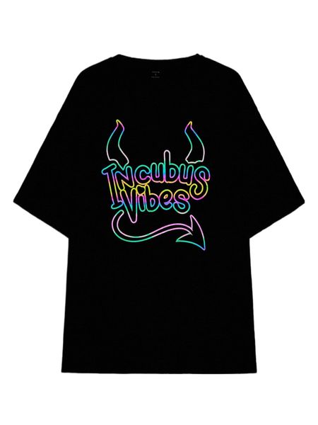

x jekylldraws letter graphic drop shoulder tee p4p0#, White