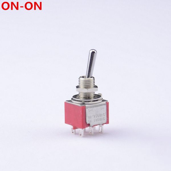 1 peça ON-ON 2-way DPDT Mini Switch para guitarra elétrica ou baixo