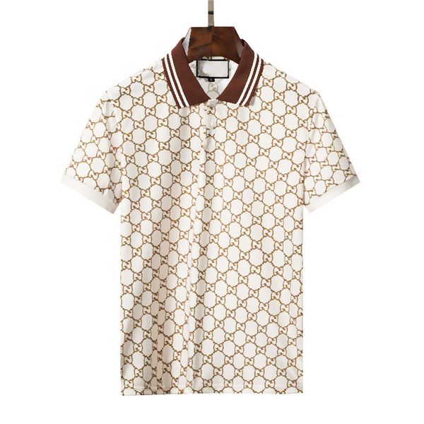 2023Mens Stylist Polo Shirts Роскошная Италия Мужская одежда с коротким рукавом Модная повседневная мужская летняя футболка Доступно множество цветов Размер топов M-XXXL