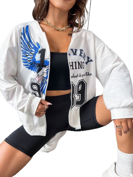 

drop shoulder letter graphic hoodie without cami e3jh#, Black