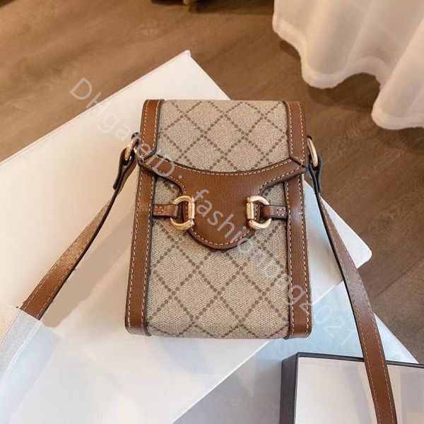 

fashion luxury designer plain letter bags cell phone handbags shoulder square hasp cross body women famous coin purse plaid messenger wallet