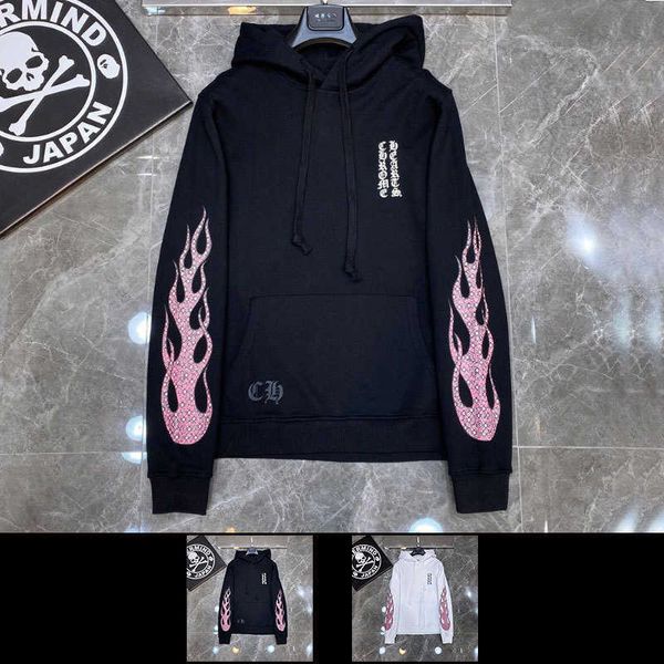 

tide ch street crowe's heart cross leisure hip hop high street hooded pullover hoodie 8152, Black