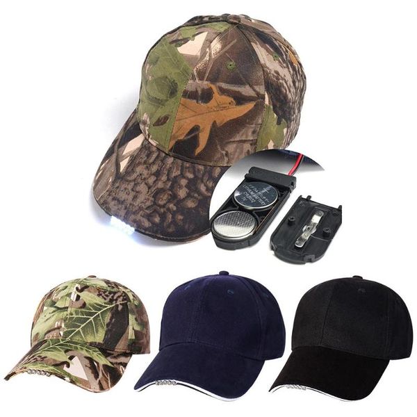 

ball caps led light cap luminous hat with button battery baseball for outdoor barbecue hiking fishing sports men women casquette homme, Blue;gray