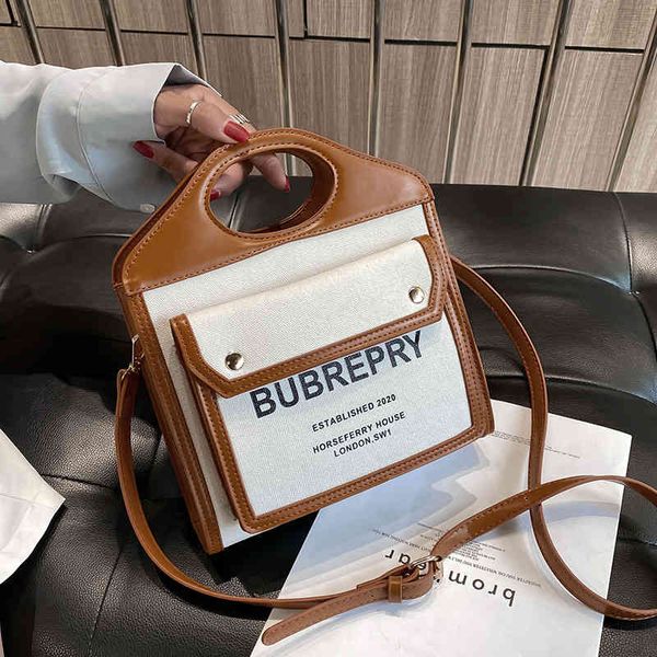 

canvas bag women's 2022 new fashion versatile high dign one msenger handbag all-match single shoulder messenger female bags