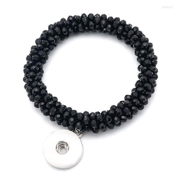 I braccialetti elastici dello schiocco dei piccoli branelli di bellezza misura il fascino del commercio all'ingrosso AB0064 dei monili dei tasti di 18mm