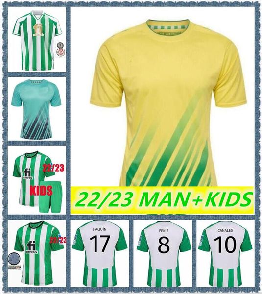 

22 23 real betis soccer jerseys joaquin b.iglesias camiseta de futbol juanmi joaquin fekir 2022 2023 special-edition football shirts copa re, Black;yellow