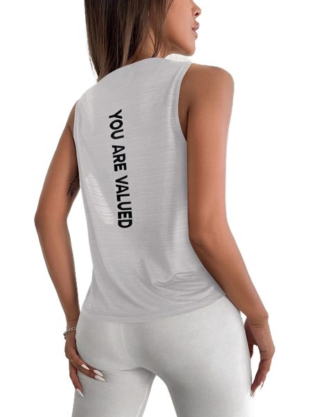 

slogan graphic sports tank j8ye#, Gray