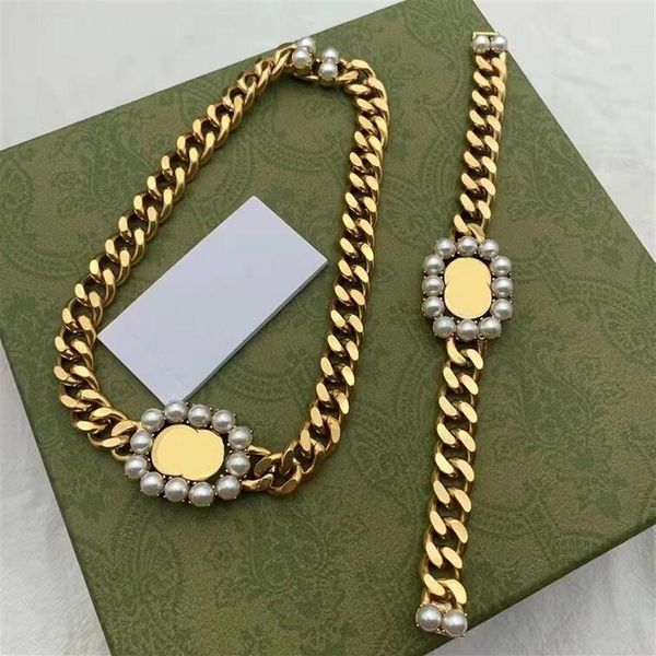 

women chain choker gold necklace designer stainless steel punk brand letter bracelets necklaces vintage hip hop pendant jewelry se284z, Silver