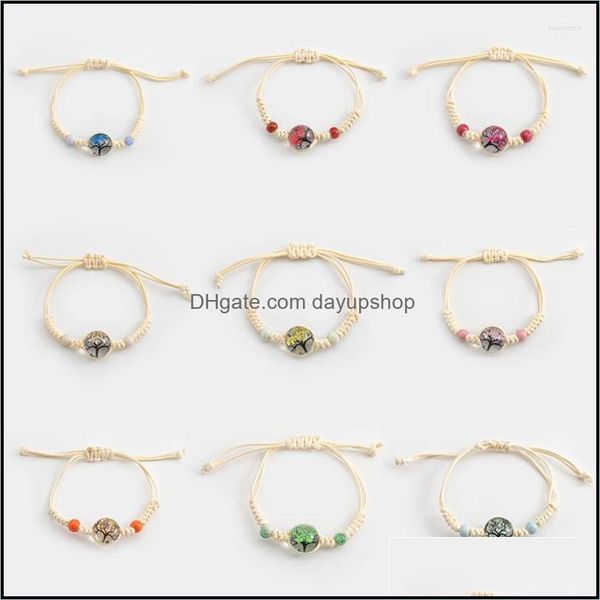 

charm bracelets 1pcs fashion boho flower tree bracelet glass clear ball w dhwir, Golden;silver