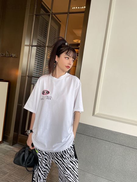 

women's t-shirt designer we11done2021 spring new lettered back color bear print t-shirt loose round neck versatile short sleeve r5zx, White