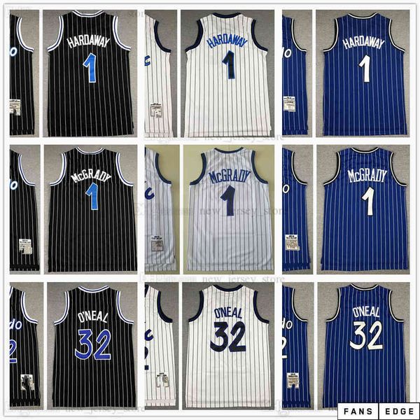 

mitchell and ness retro 03-04 basketball tracy 1 mcgrady jerseys stitched penny 93-94 hardaway jersey white black blue stripe vintage 94-95, Black;red