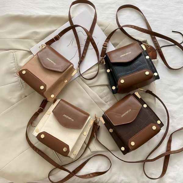 

fashion contrast color shoulder or across the body shoulder bag women handbag